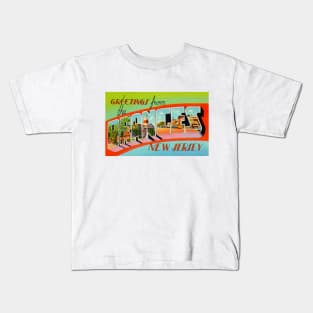 Greetings from The Oranges, New Jersey - Vintage Large Letter Postcard Kids T-Shirt